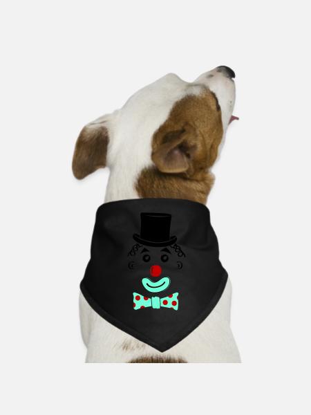 clown smile - Hunde-Bandana Dreieckstuch - Schwarz