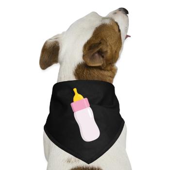 Baby Flasche - Hunde-Bandana Dreieckstuch - Schwarz - Vorne