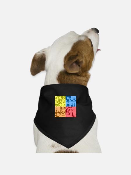 Daisy POPART - Hunde-Bandana Dreieckstuch - Schwarz