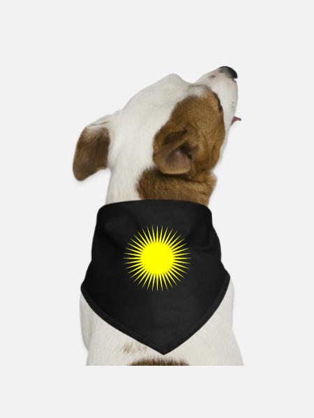 Sonne - Hunde-Bandana Dreieckstuch - Schwarz