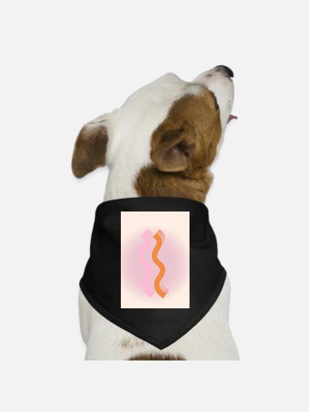 Linien - Hunde-Bandana Dreieckstuch - Schwarz