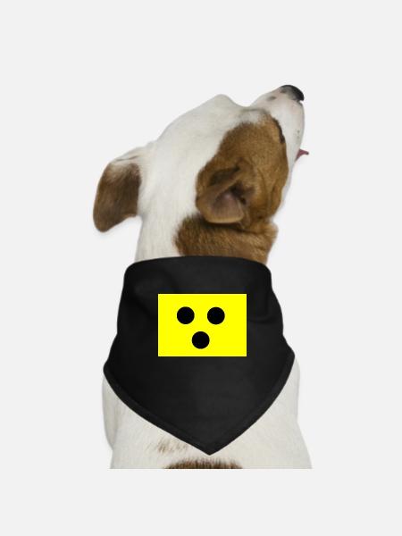 Blindenzeichen - Hunde-Bandana Dreieckstuch - Schwarz