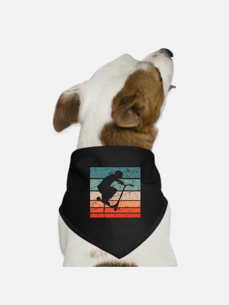 Scooter Stunt Tretroller Stunts Retro Vintage - Hunde-Bandana Dreieckstuch - Schwarz