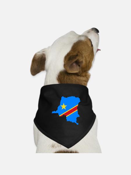 Kongo - Hunde-Bandana Dreieckstuch - Schwarz