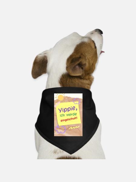 Design ohne Titel 1 - Hunde-Bandana Dreieckstuch - Schwarz