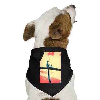 Poster Katta Lemur - Hunde-Bandana Dreieckstuch - Schwarz - Vorne