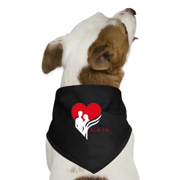 Love Emblem Unity - Hunde-Bandana Dreieckstuch - Schwarz - Vorne