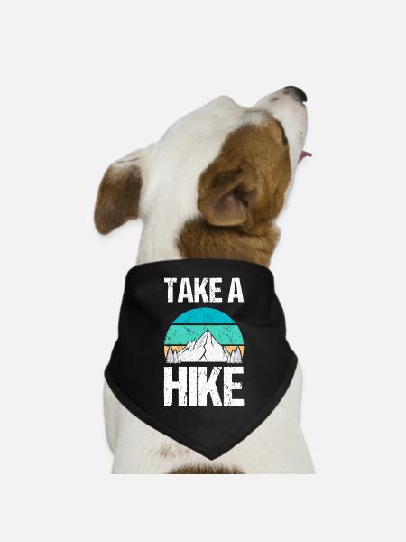Take a Hike - Hunde-Bandana Dreieckstuch - Schwarz