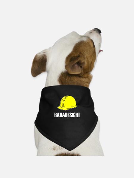 Bauaufsicht - Hunde-Bandana Dreieckstuch - Schwarz