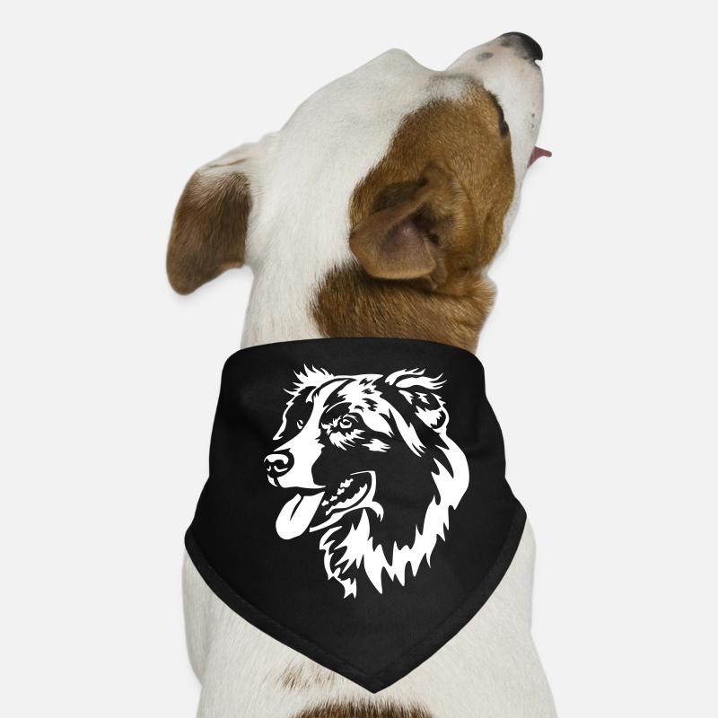 Tête de berger australien « Black Edition » Bandana pour chien