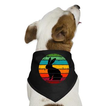 Hase - Hunde-Bandana - Schwarz - Vorne