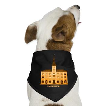 Pfaffenhofen Rathaus Ilm Oberbayern Bayern - Hunde-Bandana - Schwarz - Vorne
