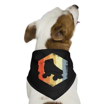 Retro Rollschuhe - Hunde-Bandana - Schwarz - Vorne