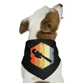 Rohrzange Skizze Vintage Look - Hunde-Bandana - Schwarz - Vorne