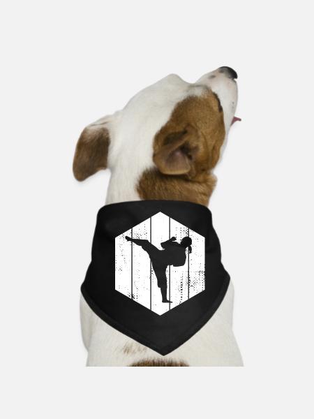 Fille de karaté - Bandana pour chien - noir - Devant