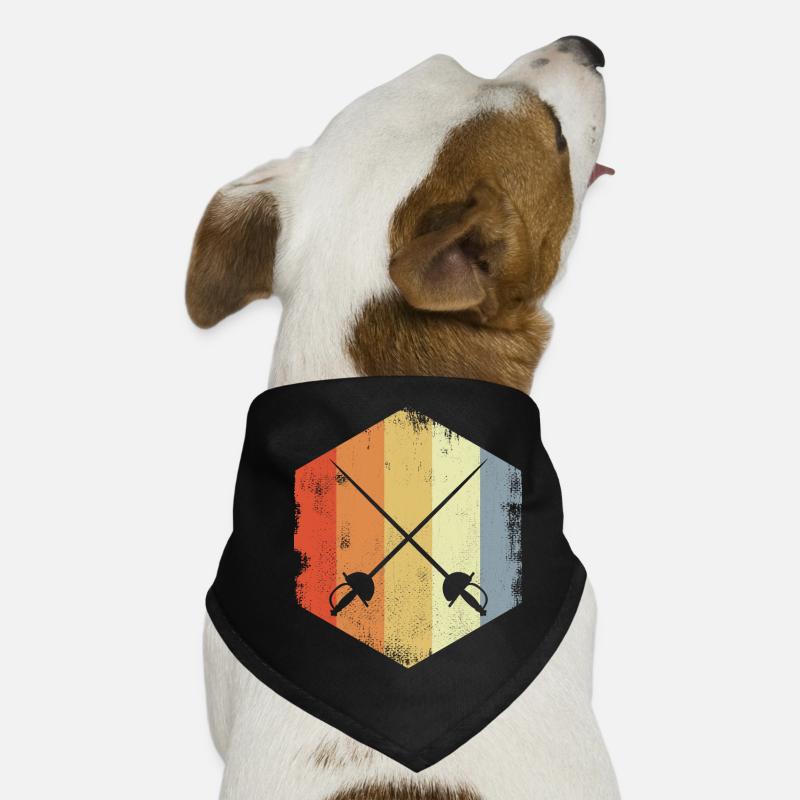 Vintage Fechtschwerter Hunde-Bandana