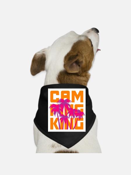 Camping King Palmiers Vacances Camper King Chef - Bandana pour chien - noir - Devant