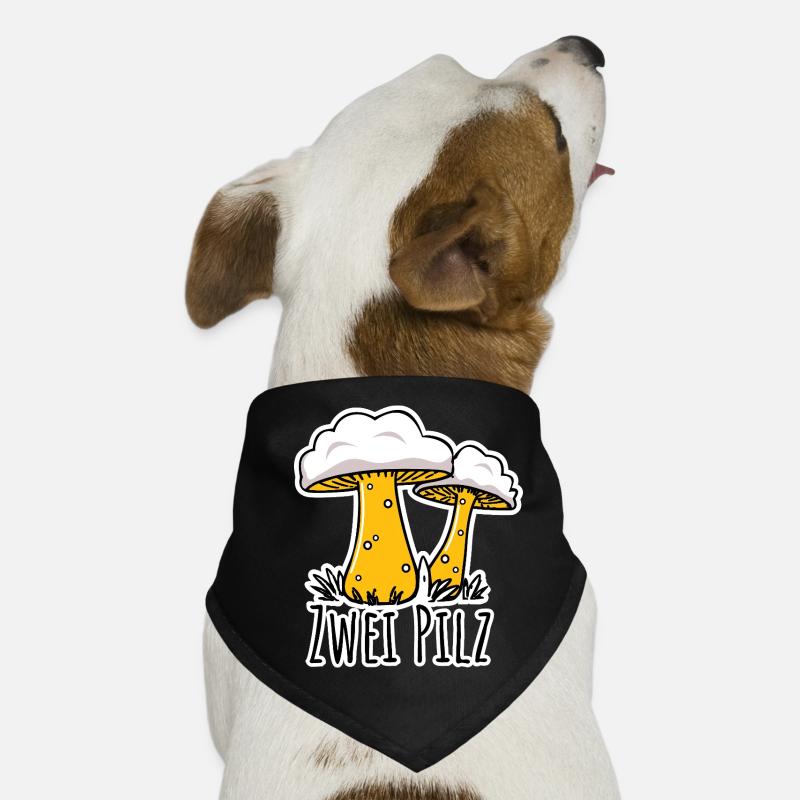Two mushrooms or two pilsners - is this about beer? Dog Bandana
