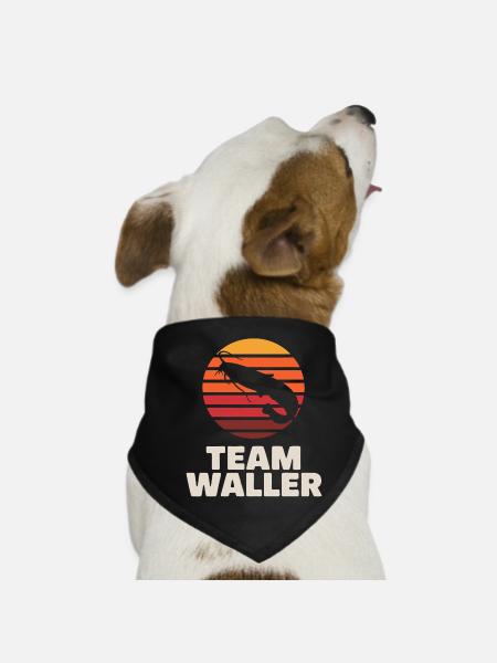 Team catfish catfish fishing sport fishermen - Dog Bandana - black - Front