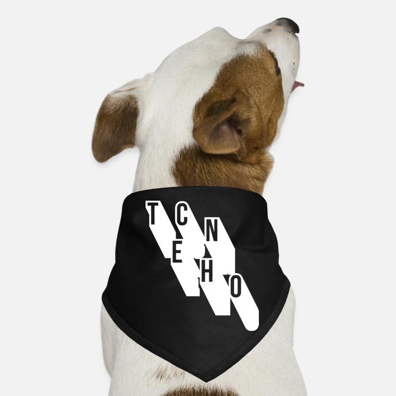 techno music geometric logo design Dog Bandana