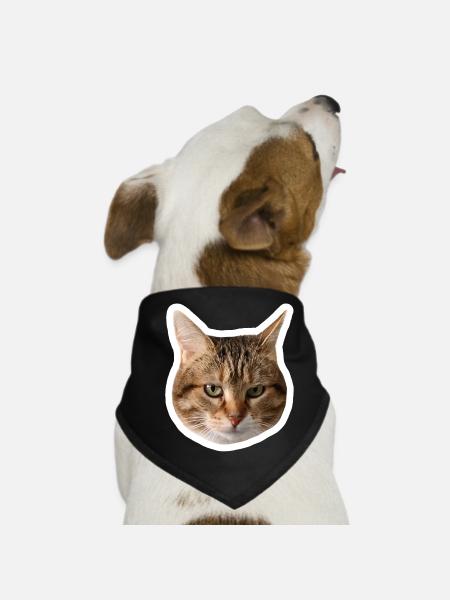 Missty Sad Decal - Dog Bandana - black - Front