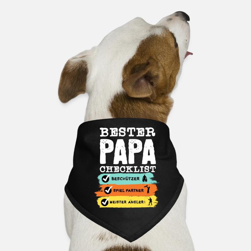 Angler Papa - Bester Papa Checklist Hunde-Bandana