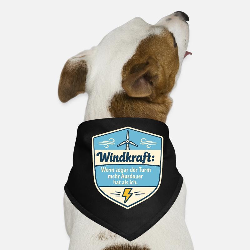 Windkraft Spruchschild Humor Hunde-Bandana