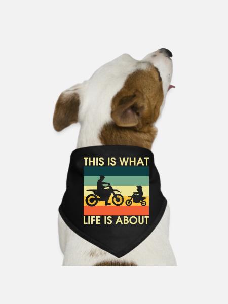ParentChild Bicycle Silhouettes Retro - Dog Bandana - black - Front