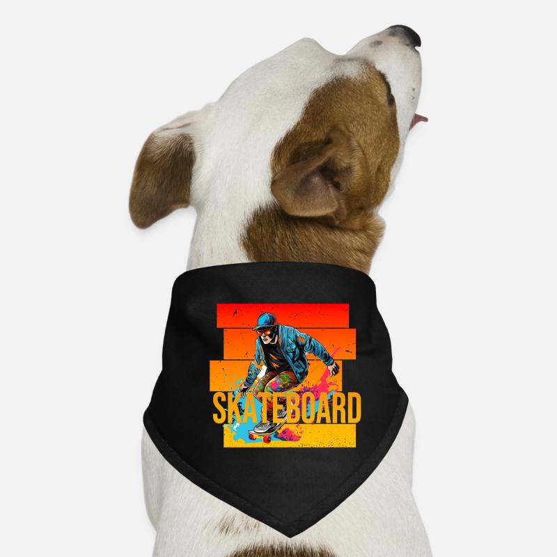 Skateboard Hunde-Bandana