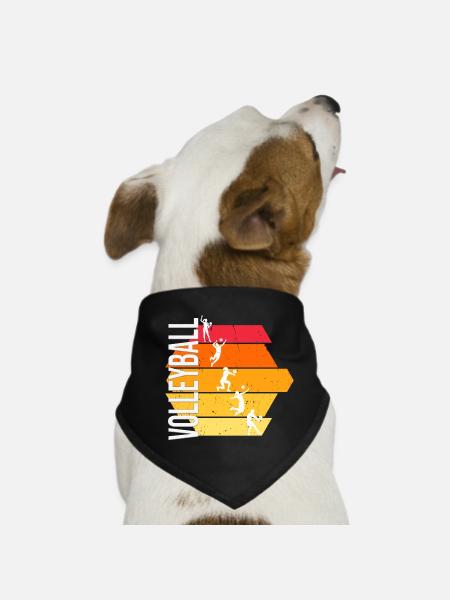 Volleyball - Hunde-Bandana - Schwarz - Vorne