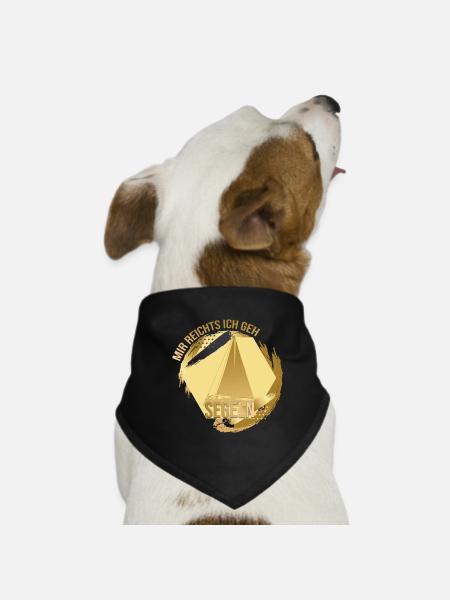 Mir reichts, ich geh Segeln - Hunde-Bandana - Schwarz - Vorne