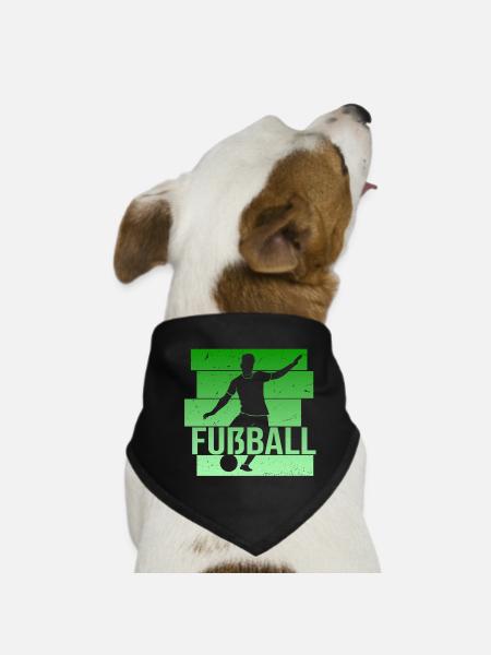 Fußball - Hunde-Bandana - Schwarz - Vorne