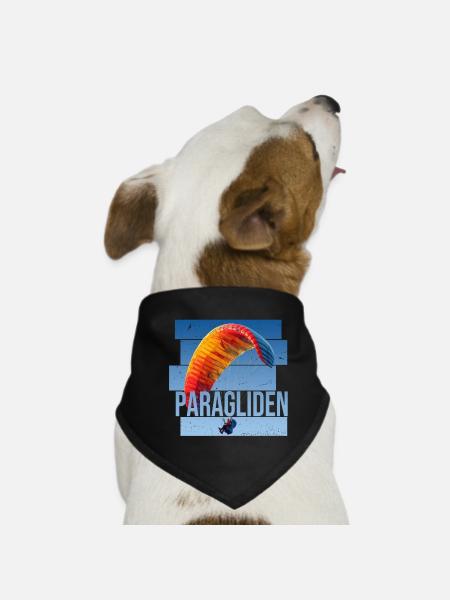 Paragliden - Hunde-Bandana - Schwarz - Vorne