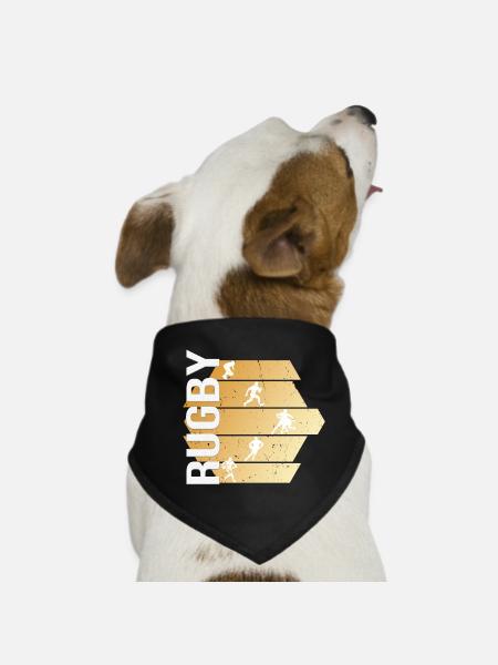 Rugby - Hunde-Bandana - Schwarz - Vorne