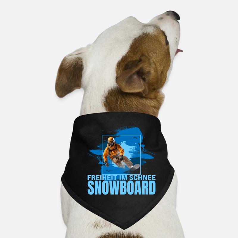 Freiheit im Schnee - Snowboard Hunde-Bandana
