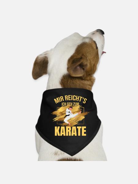 Mir reicht's, ich geh zum Karate - Hunde-Bandana - Schwarz - Vorne