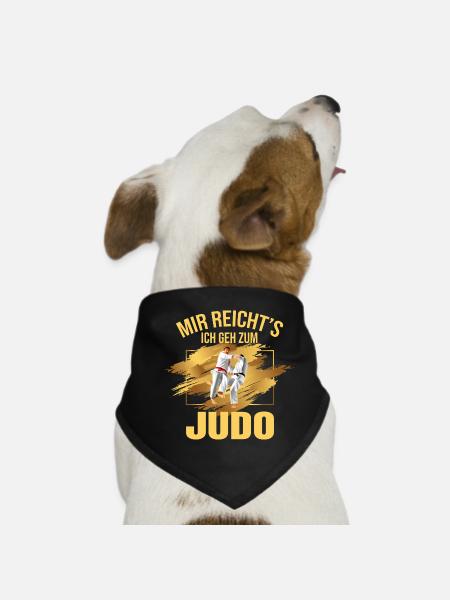 Mir reicht's, ich geh zum Judo - Hunde-Bandana - Schwarz - Vorne