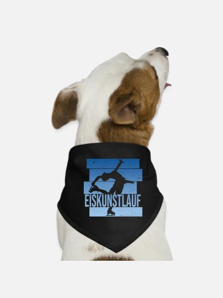 Eiskunstlauf - Hunde-Bandana - Schwarz - Vorne