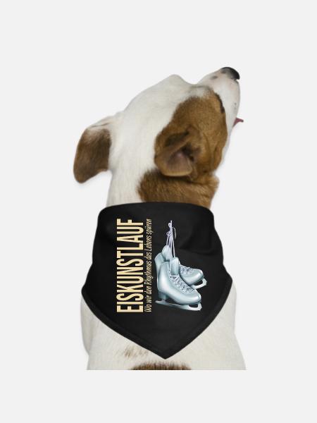 Eiskunstlauf:Wo wir den Rhythmus des Lebens spüren - Hunde-Bandana - Schwarz - Vorne