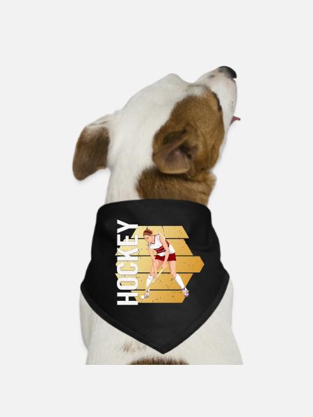 Hockey - Hunde-Bandana - Schwarz - Vorne