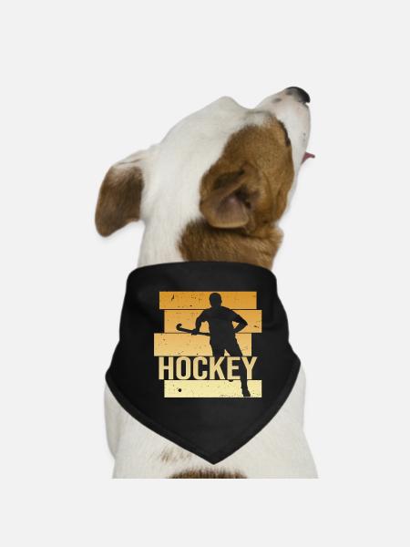 Hockey - Hunde-Bandana - Schwarz - Vorne
