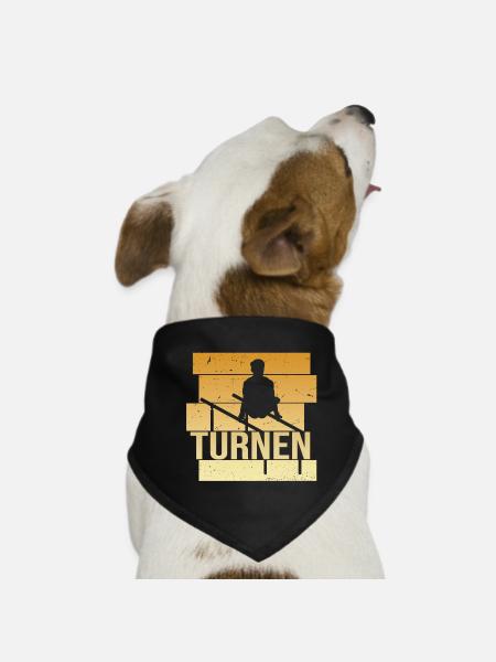 Turnen - Hunde-Bandana - Schwarz - Vorne