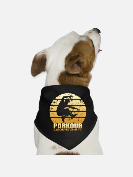 Parkour Leidenschaft - Hunde-Bandana - Schwarz - Vorne