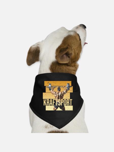 Kraftsport - Hunde-Bandana - Schwarz - Vorne