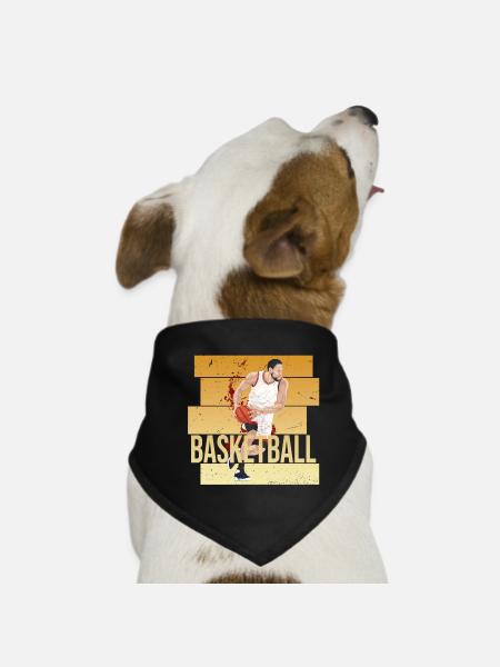 Basketball - Hunde-Bandana - Schwarz - Vorne