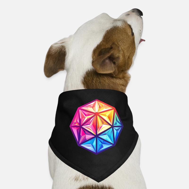 Geometric D20 D20 Cube – Fantasy RPG Dog Bandana