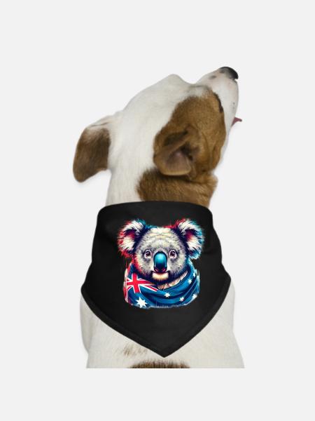 Koala - Bandana pour chien - noir - Devant
