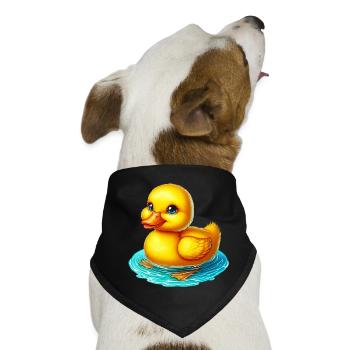 Ente Ente Ente Ente Ente - Hunde-Bandana - Schwarz - Vorne