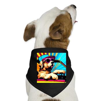 Hund - Hunde-Bandana - Schwarz - Vorne