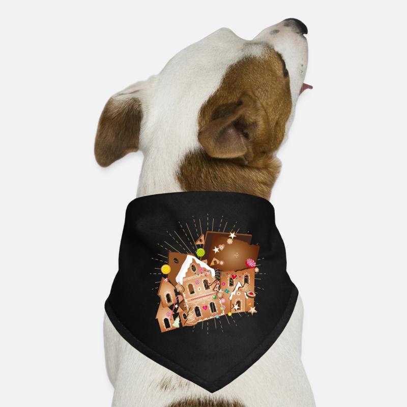 Gingerbread house kit with festive details Dog Bandana
